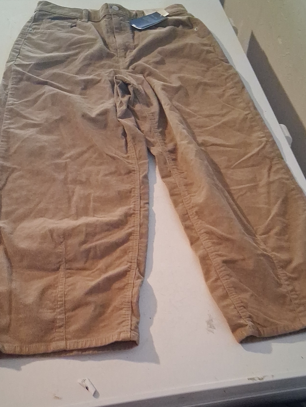 Universal Thread Tan Corduroy High Rise Easy Barrel Pants Size 10R - Picture 2 of 13